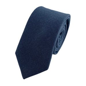 Men's Slim Navy Blue Textured Necktie
